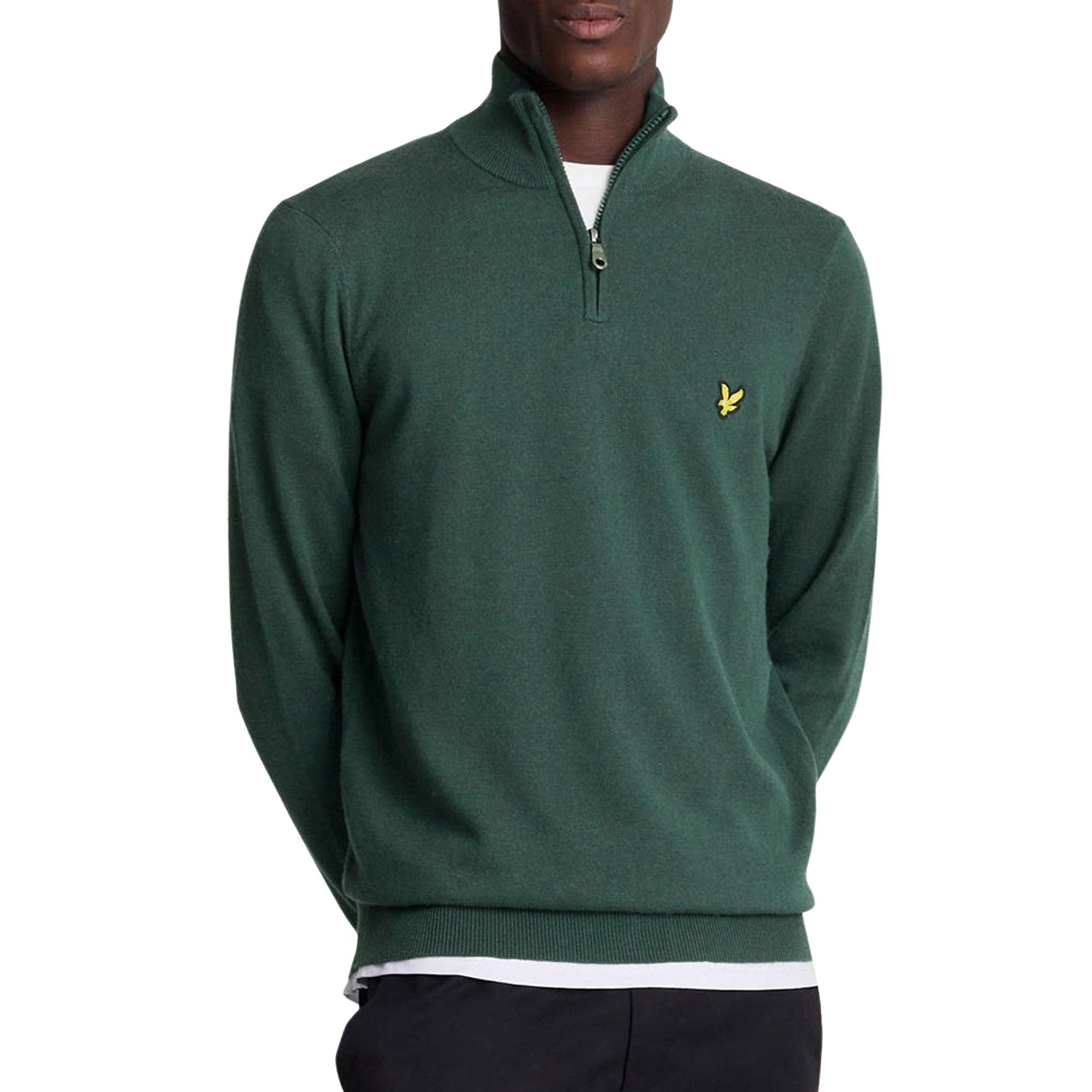 Lyle & Scott Cotton Merino Half Zip Sweater Men | Plutosport